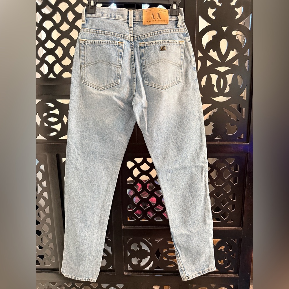 Vintage Armani Exchange Light Blue High Rise Women Jeans, 0 Regular - Picture 5 of 6